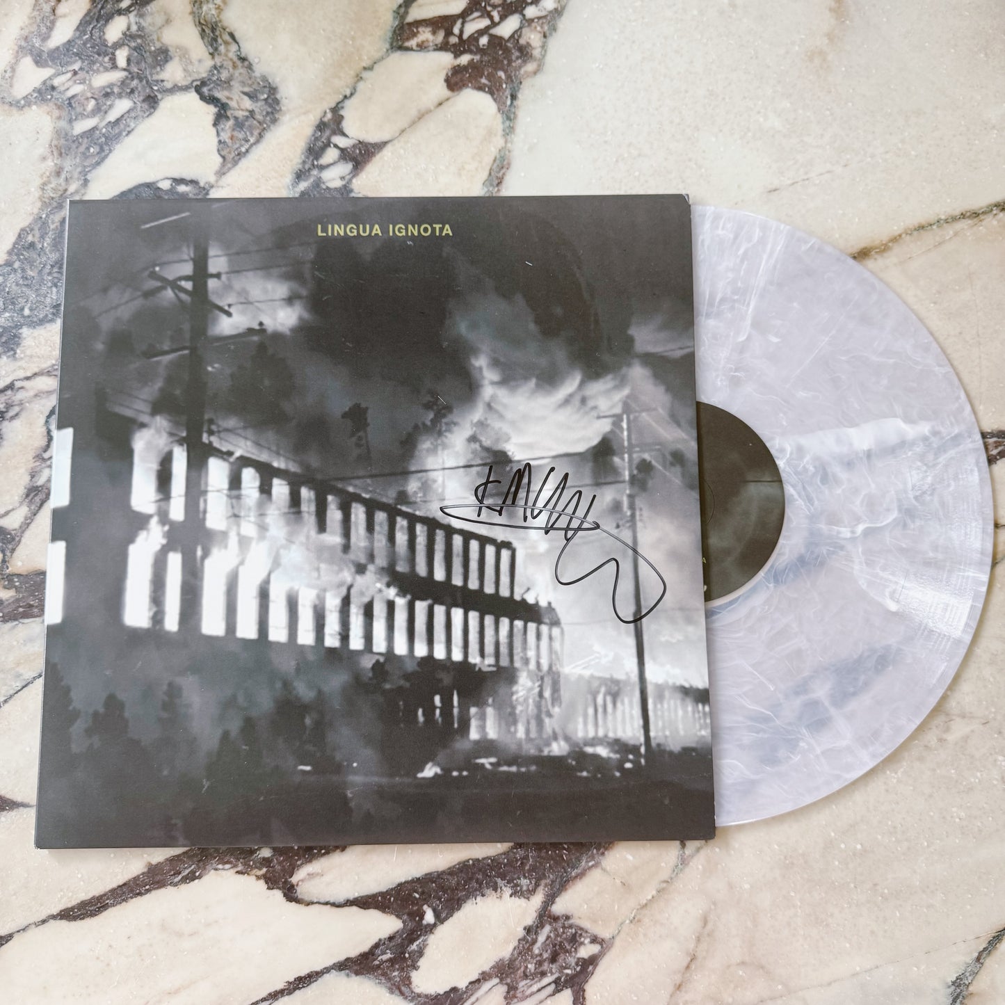 *SIGNED* Let the Evil Of His Own Lips Cover Him Vinyl - Clear W/ White Smoke